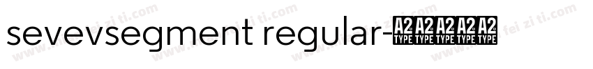 sevevsegment regular字体转换